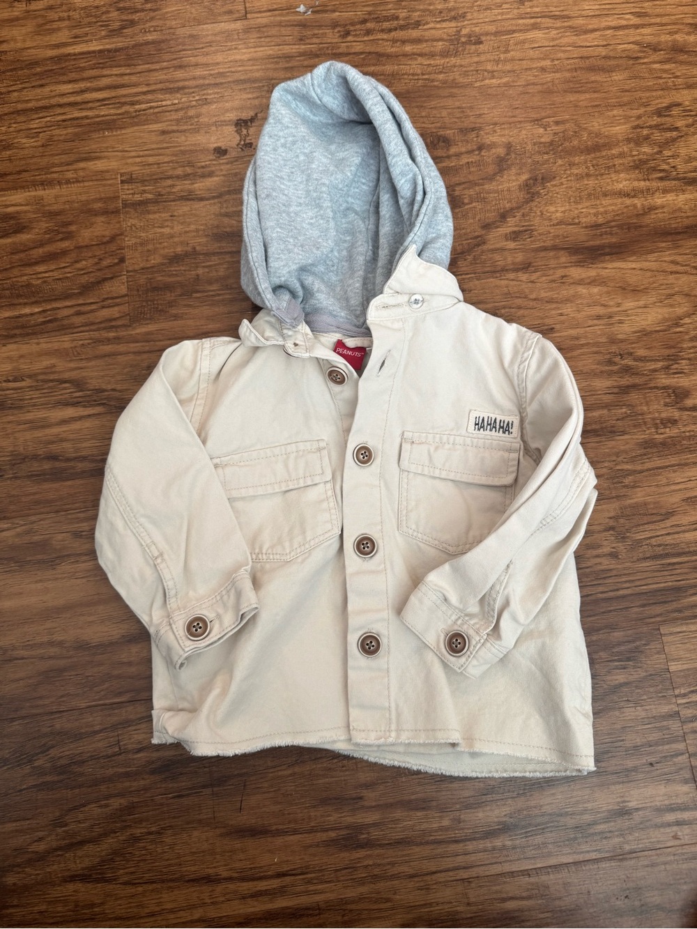 Zara Beige Hooded Jacket with Grey Lining